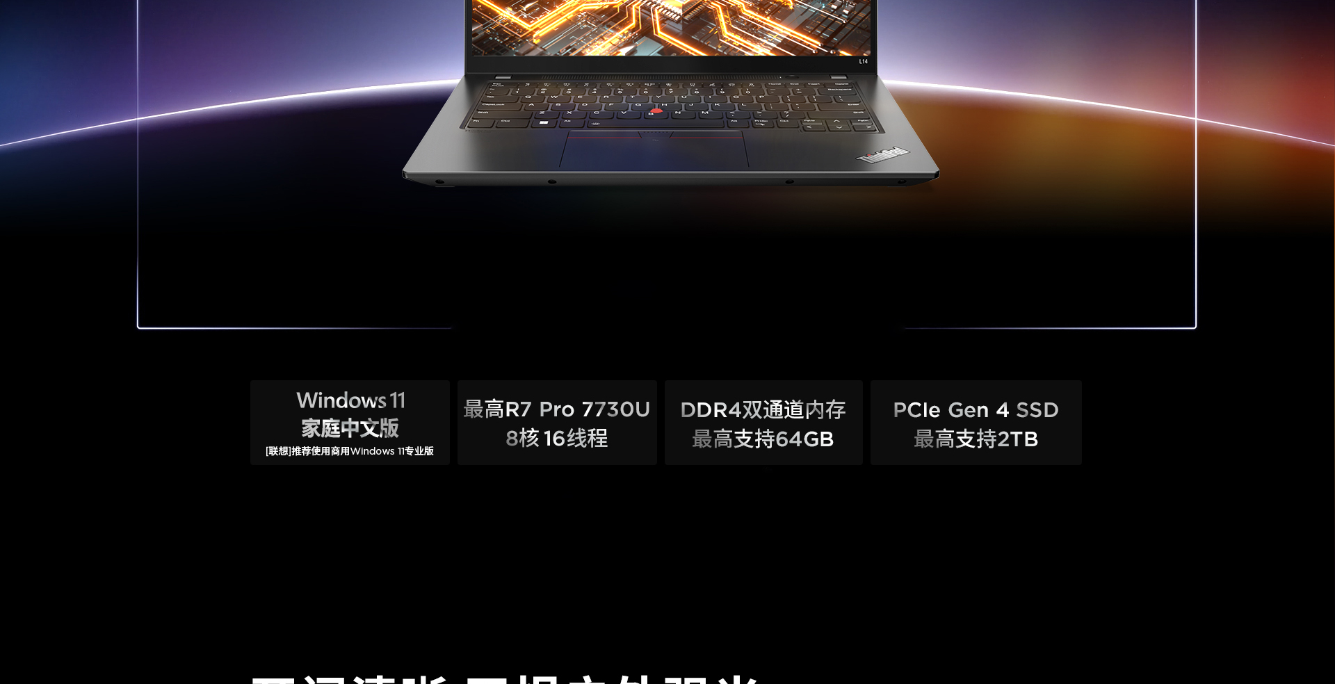 联想ThinkPad L14 Gen4 AMD商用笔记本