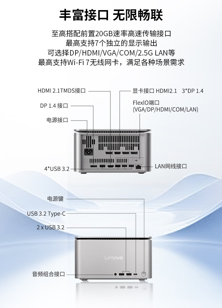 联想商用台式机 ThinkCentre Ultra Al元启AIPC